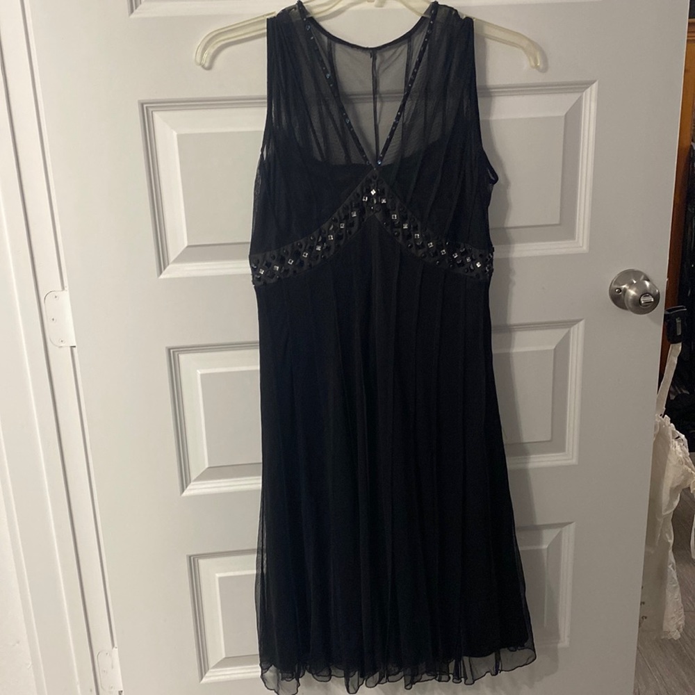 Womens black beautiful midi dress worn ONCE!! Mix it brand size 10!